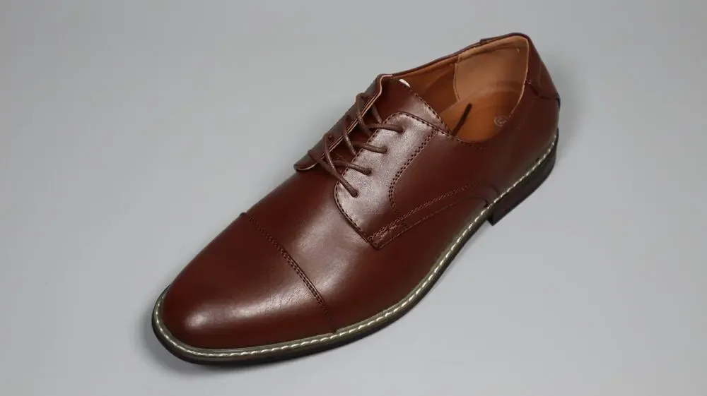 Men's Dress Shoes Formal Business Lace Up Oxford Dark Brown (Left Shoe) Size 12